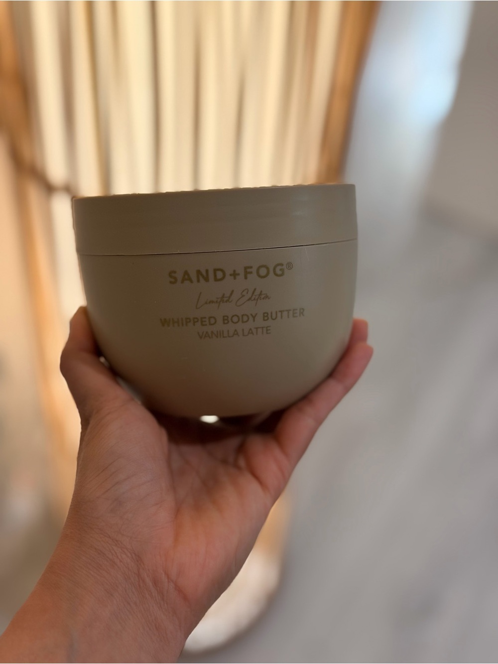 SAND+FOG limited edition Vanilla Latte Whipped Body Butter 16.9 oz Jar